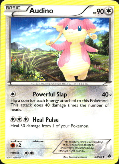 Audino 83/98 Uncommon Emerging Powers Pokemon Near Mint