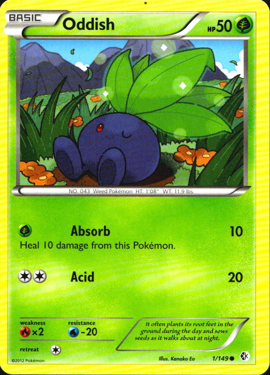 Oddish 1/149 Common Boundaries Crossed Pokemon Near Mint