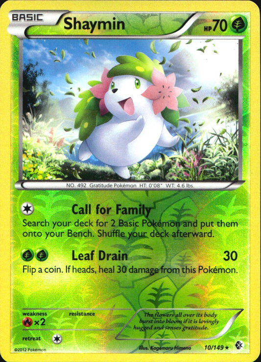 Shaymin 10/149 Rare Boundaries Crossed Pokemon Reverse Holo Near Mint