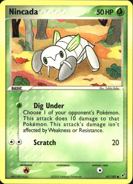 Nincada 67/107 Common Deoxys Pokemon Near Mint