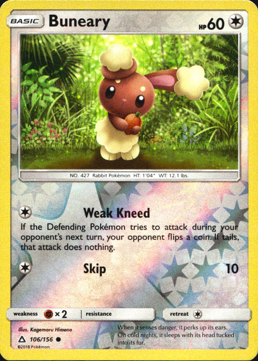 Buneary 106/156 Common Ultra Prism Pokemon Reverse Holo Near Mint