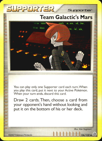 Team Galactic's Mars 126/132 Uncommon Secret Wonders Pokemon Near Mint