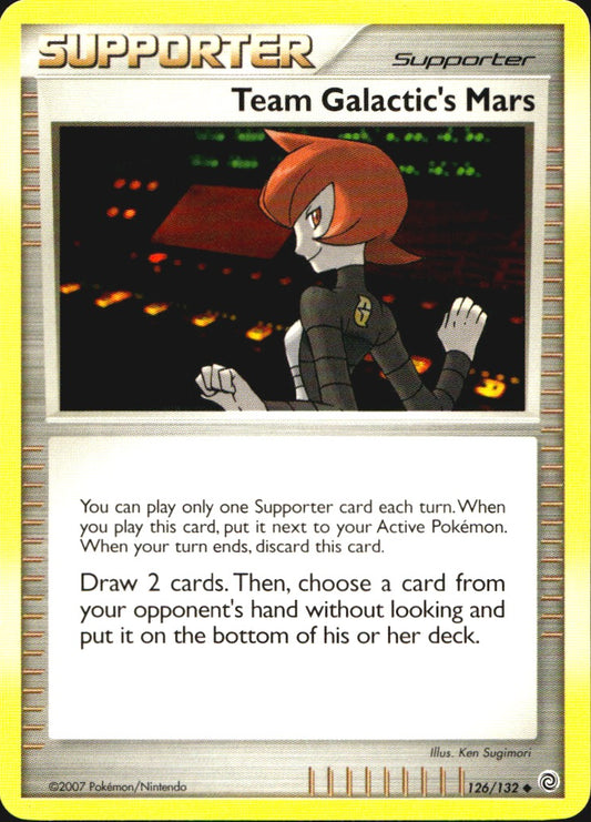 Team Galactic's Mars 126/132 Uncommon Secret Wonders Pokemon Near Mint
