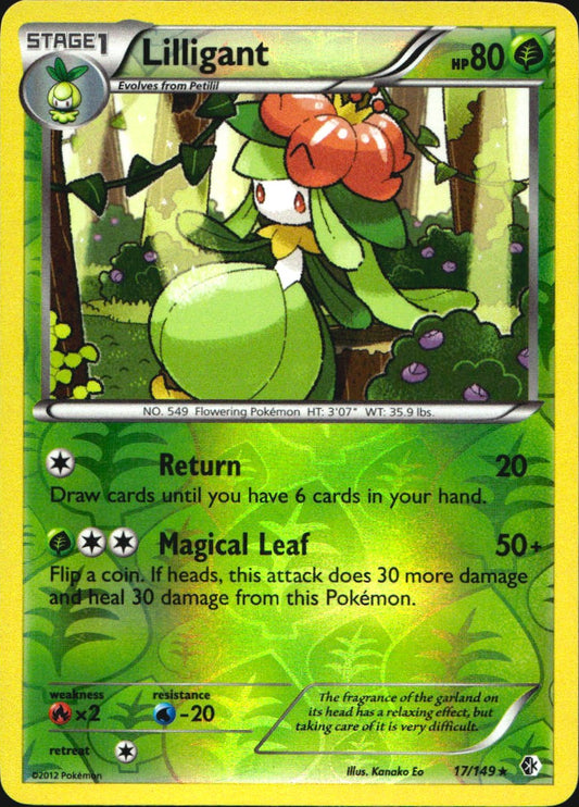 Lilligant 17/149 Rare Boundaries Crossed Pokemon Reverse Holo Near Mint