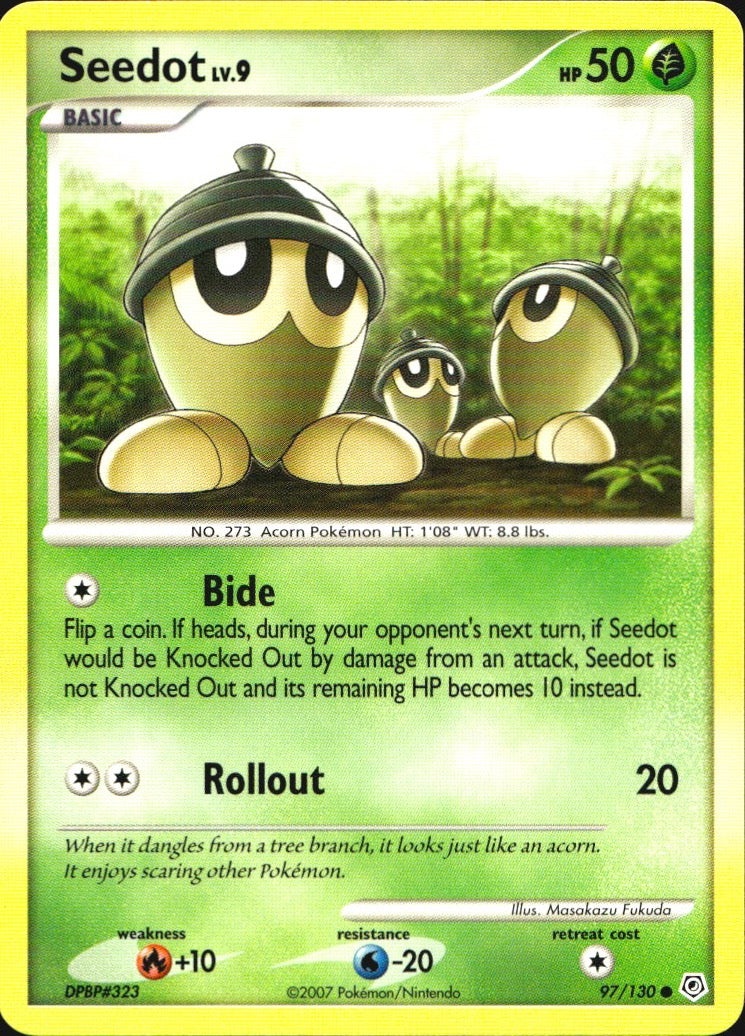 Seedot 97/130 Common Diamond & Pearl Pokemon Near Mint