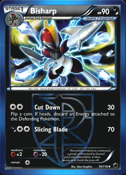 Bisharp 74/116 Uncommon Plasma Freeze Pokemon Near Mint