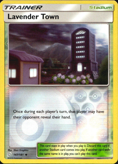 Lavender Town 147/181 Uncommon Team Up Pokemon Reverse Holo Near Mint