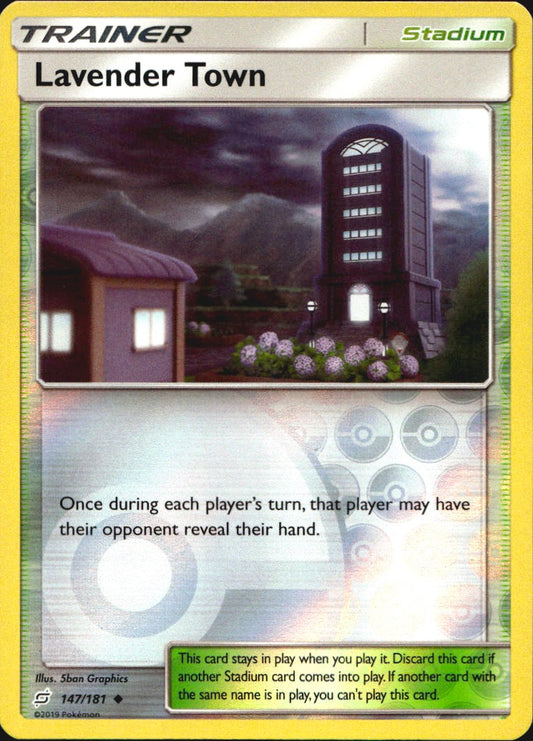 Lavender Town 147/181 Uncommon Team Up Pokemon Reverse Holo Near Mint