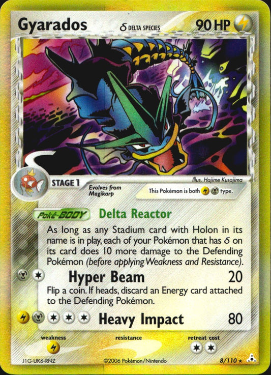 Gyarados 8/110 Holo Rare Holon Phantoms Pokemon Near Mint