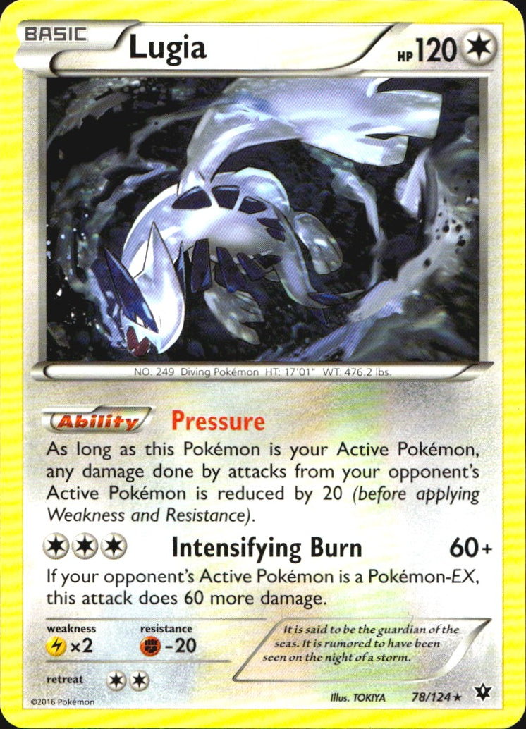 Lugia 78/124 Rare Fates Collide Pokemon Near Mint