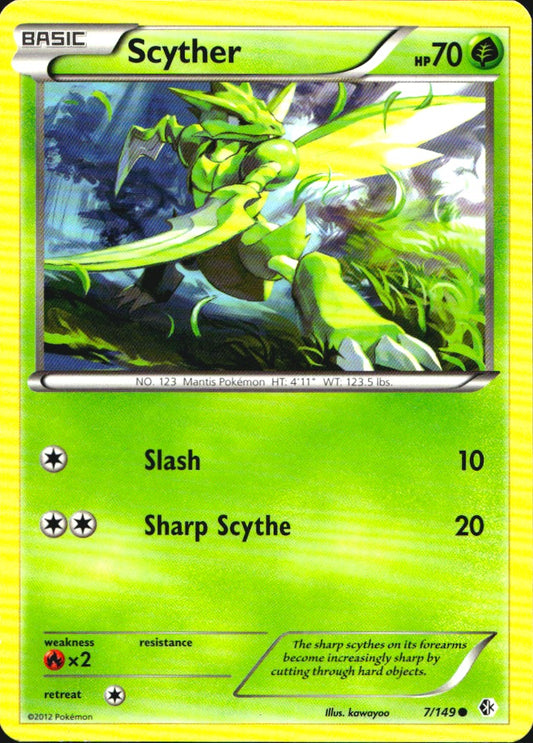 Scyther 7/149 Common Boundaries Crossed Pokemon Near Mint