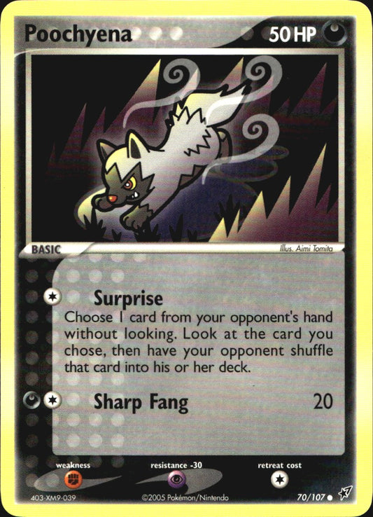 Poochyena 70/107 Common Deoxys Pokemon Near Mint