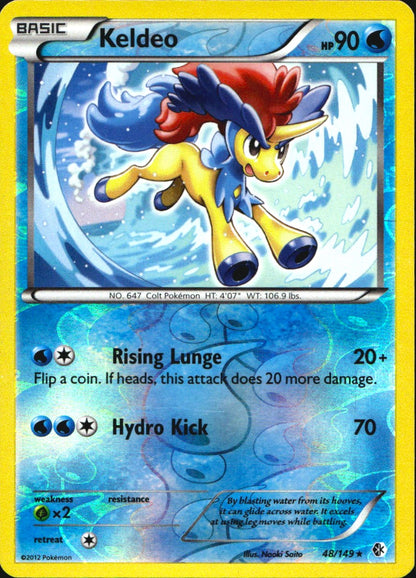 Keldeo 48/149 Rare Boundaries Crossed Pokemon Reverse Holo Near Mint
