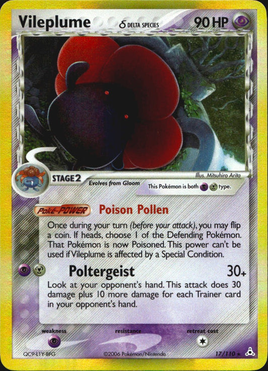 Vileplume 17/110 Holo Rare Holon Phantoms Pokemon Near Mint