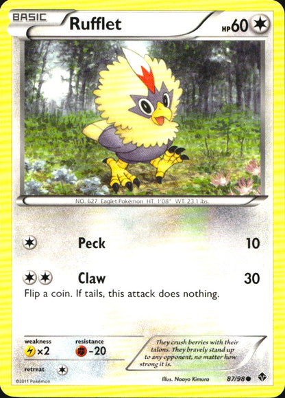 Rufflet 87/98 Common Emerging Powers Pokemon Near Mint