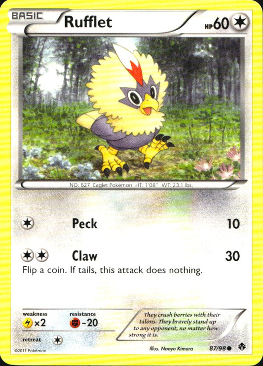 Rufflet 87/98 Common Emerging Powers Pokemon Near Mint