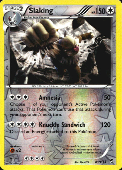 Slaking 83/111 Holo Rare Furious Fists Pokemon Reverse Holo Near Mint