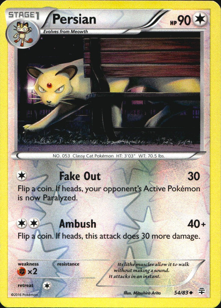 Persian 54/83 Uncommon Generations Pokemon Reverse Holo Near Mint