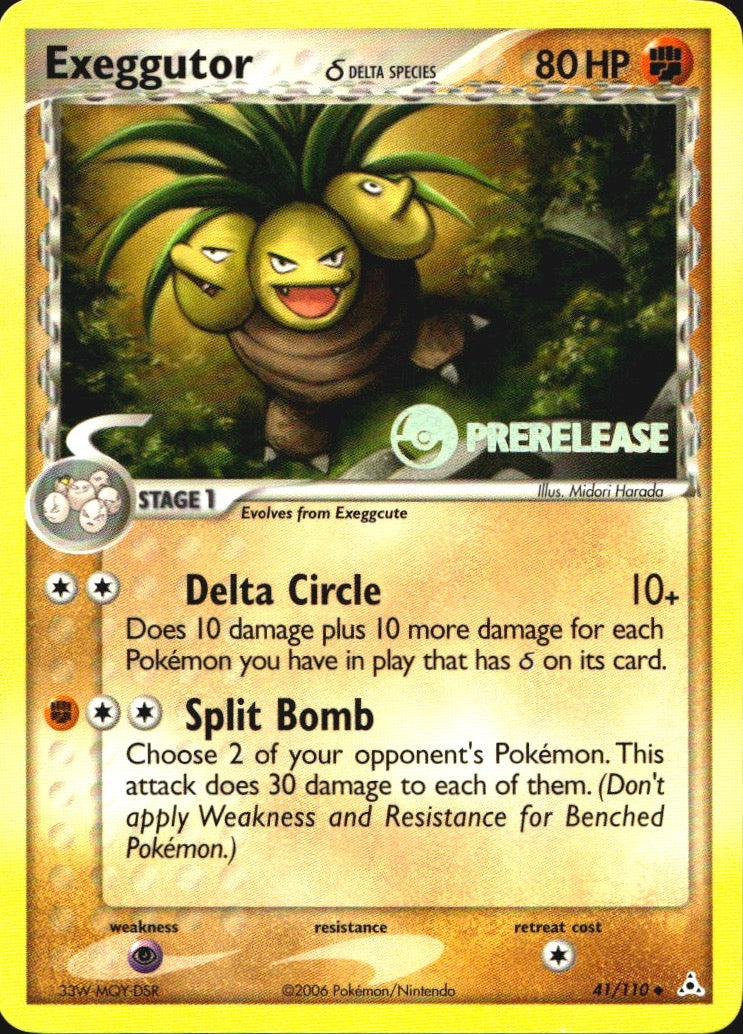 Exeggutor 41/110 Prerelease Uncommon Holon Phantoms Pokemon Near Mint