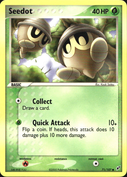 Seedot 71/107 Common Deoxys Pokemon Near Mint