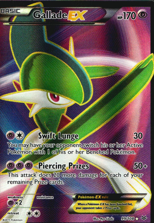 Gallade EX 99/108 Rare Ultra Roaring Skies Pokemon Near Mint