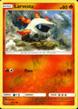 Larvesta 12/73 Common Shining Legends Pokemon Reverse Holo Near Mint