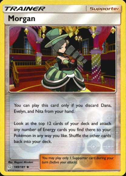 Morgan 149/181 Uncommon Team Up Pokemon Reverse Holo Near Mint