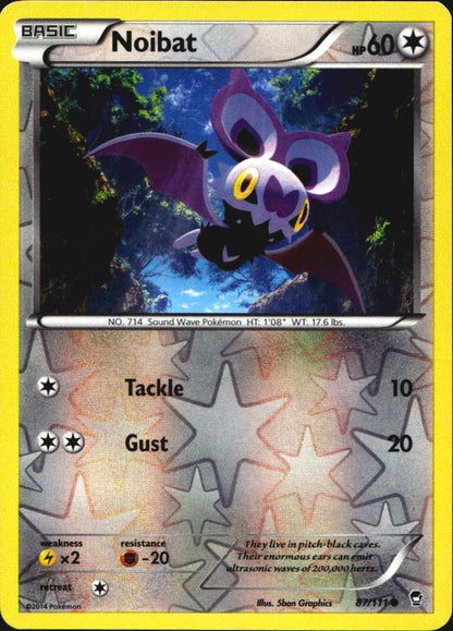 Noibat 87/111 Common Furious Fists Pokemon Reverse Holo Near Mint