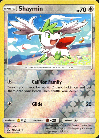 Shaymin 111/156 Rare Ultra Prism Pokemon Reverse Holo Near Mint