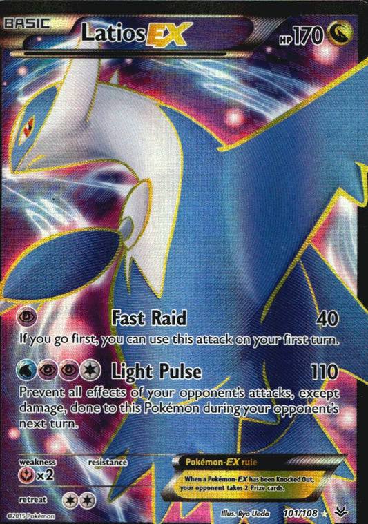 Latios EX 101/108 Rare Ultra Roaring Skies Pokemon Lightly Played