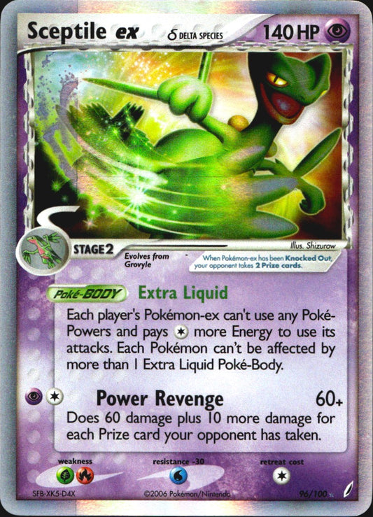 Sceptile ex 96/100 Holo Rare EX Crystal Guardians Pokemon Near Mint