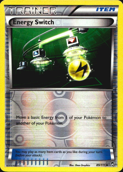 Energy Switch 89/111 Uncommon Furious Fists Pokemon Reverse Holo Near Mint