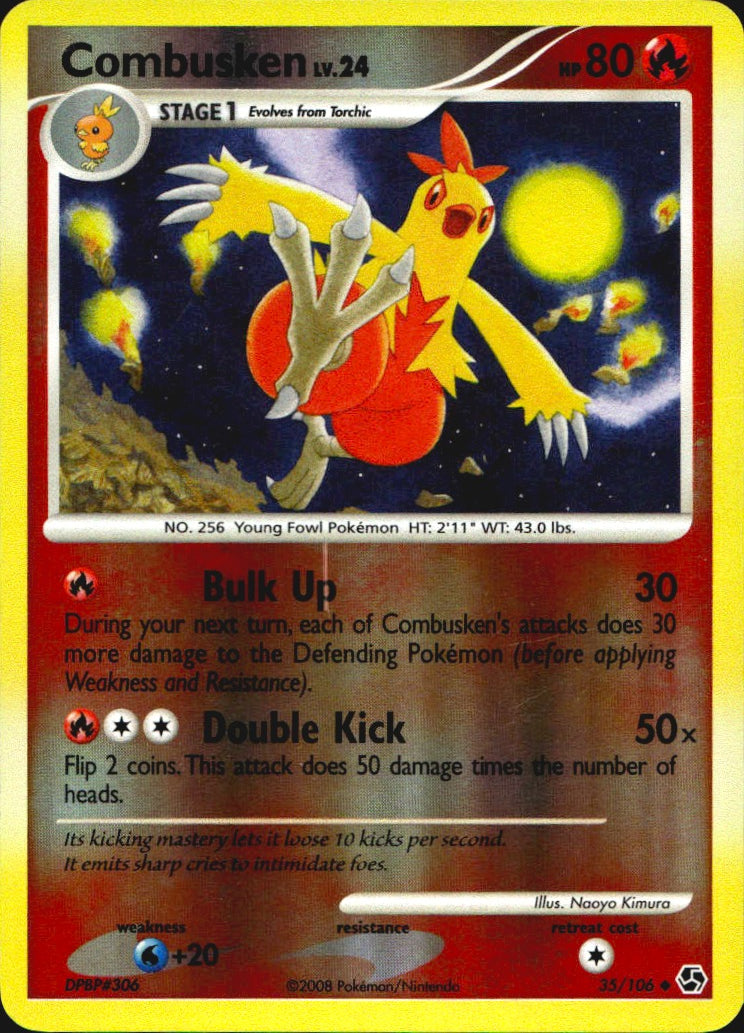 Combusken 35/106 Uncommon Great Encounters Pokemon Reverse Holo Near Mint