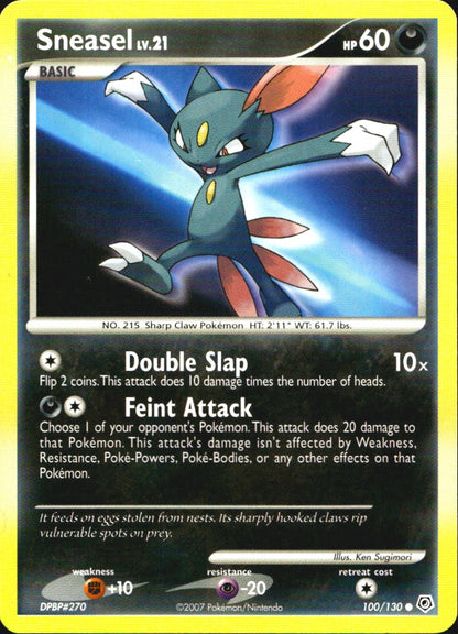 Sneasel 100/130 Common Diamond & Pearl Pokemon Near Mint