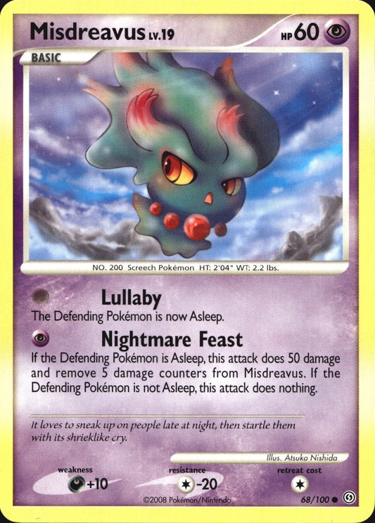 Misdreavus 68/100 Common Stormfront Pokemon Near Mint