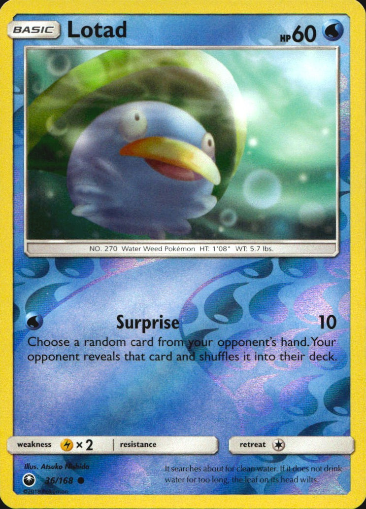 Lotad 36/168 Common Celestial Storm Pokemon Reverse Holo Near Mint