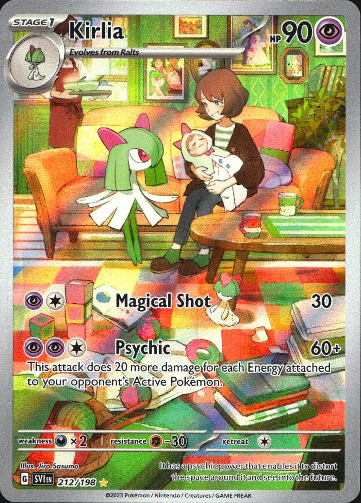 Kirlia 212/198 Illustration Rare Scarlet & Violet Pokemon Near Mint