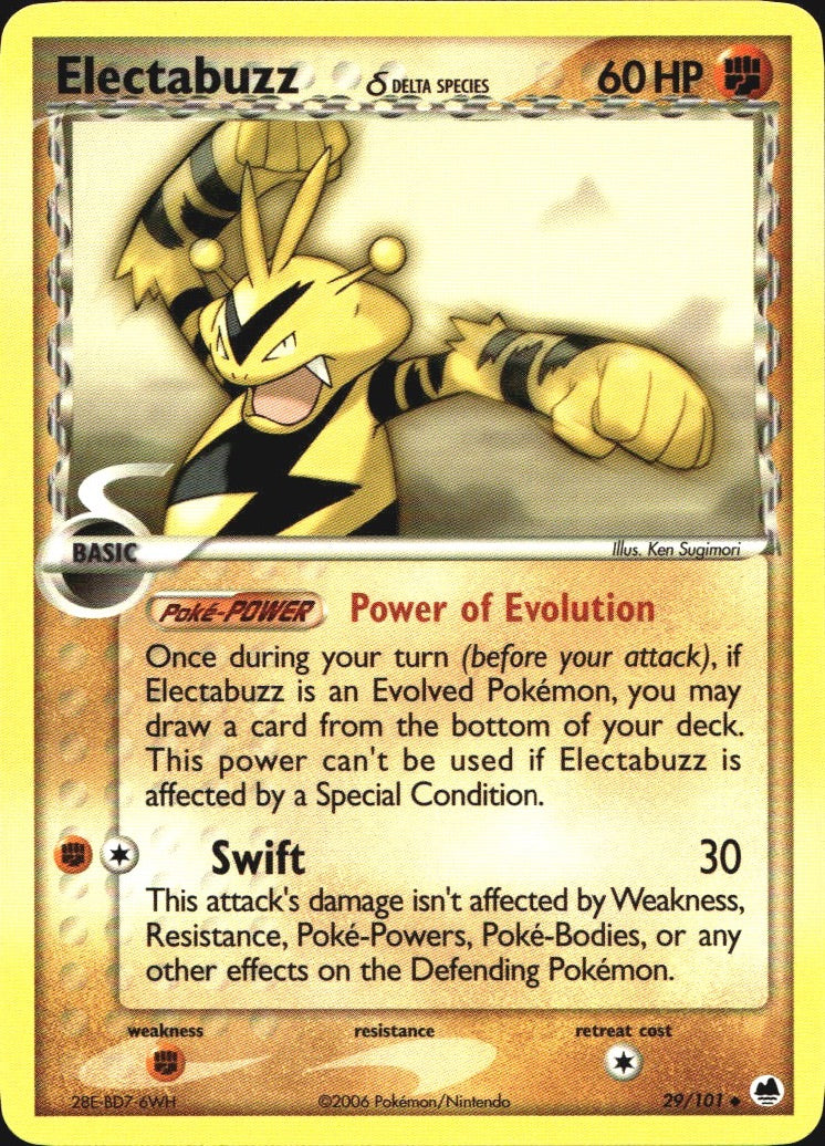 Electabuzz 29/101 Uncommon Dragon Frontiers Pokemon Near Mint