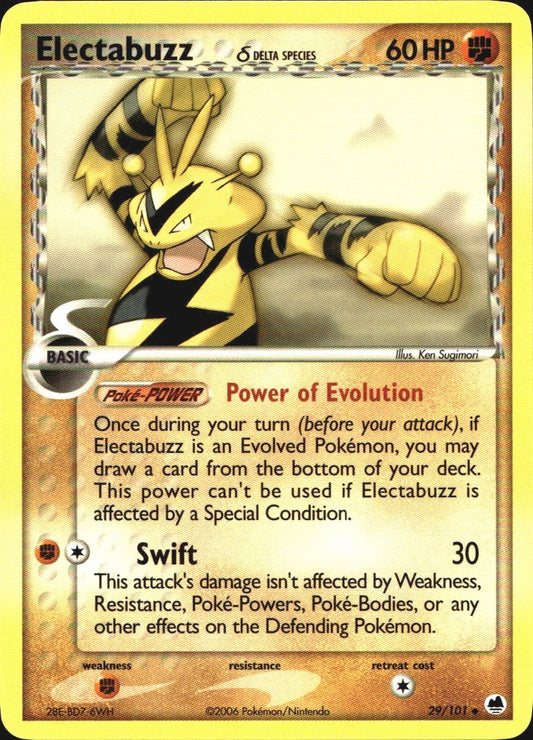 Electabuzz 29/101 Uncommon Dragon Frontiers Pokemon Near Mint