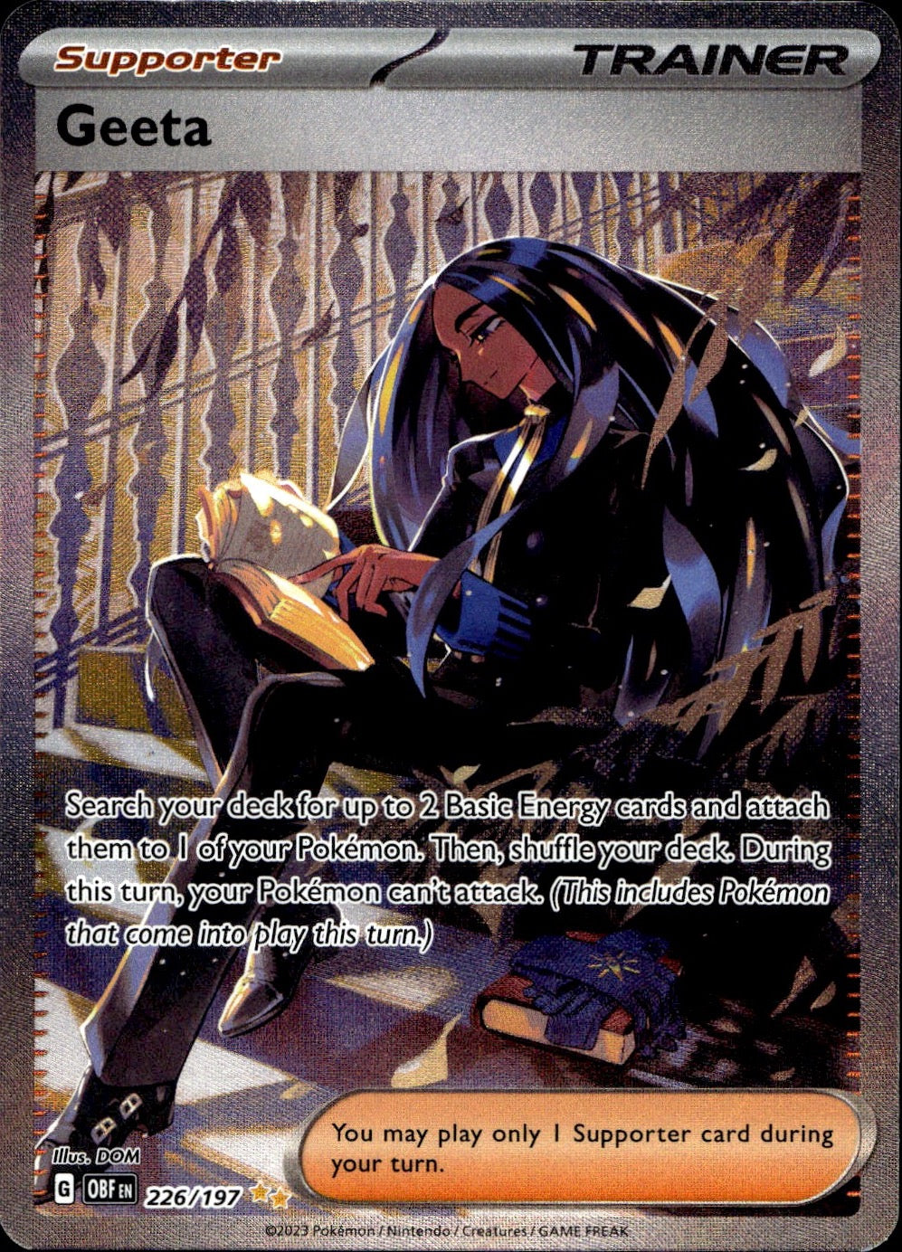 Geeta 226/197 Special Illustration Rare Obsidian Flames Pokemon Near Mint
