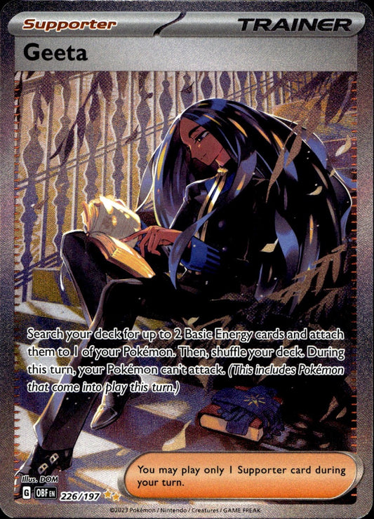 Geeta 226/197 Special Illustration Rare Obsidian Flames Pokemon Near Mint