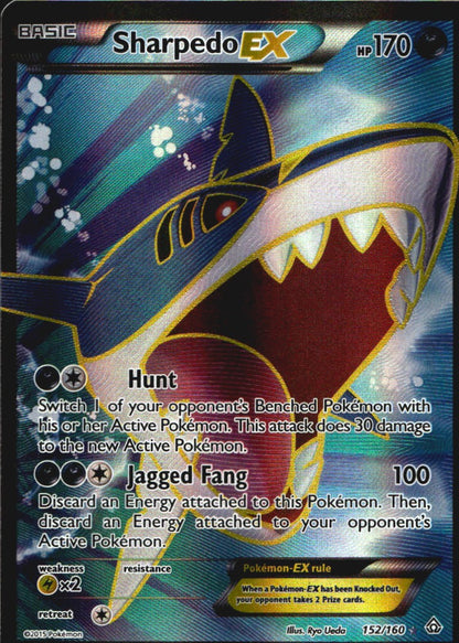 Sharpedo EX 152/160 Rare Ultra Primal Clash Pokemon Near Mint