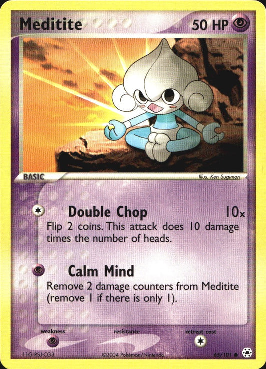 Meditite 65/101 Common Hidden Legends Pokemon Near Mint