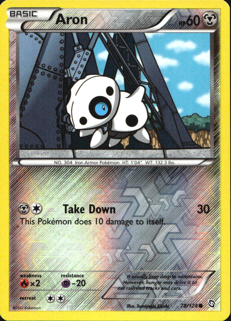 Aron 78/124 Common Dragons Exalted Pokemon Reverse Holo Near Mint