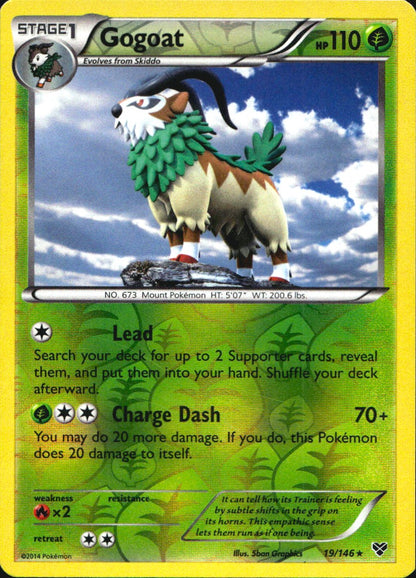 Gogoat 19/146 Holo Rare XY Pokemon Reverse Holo Near Mint