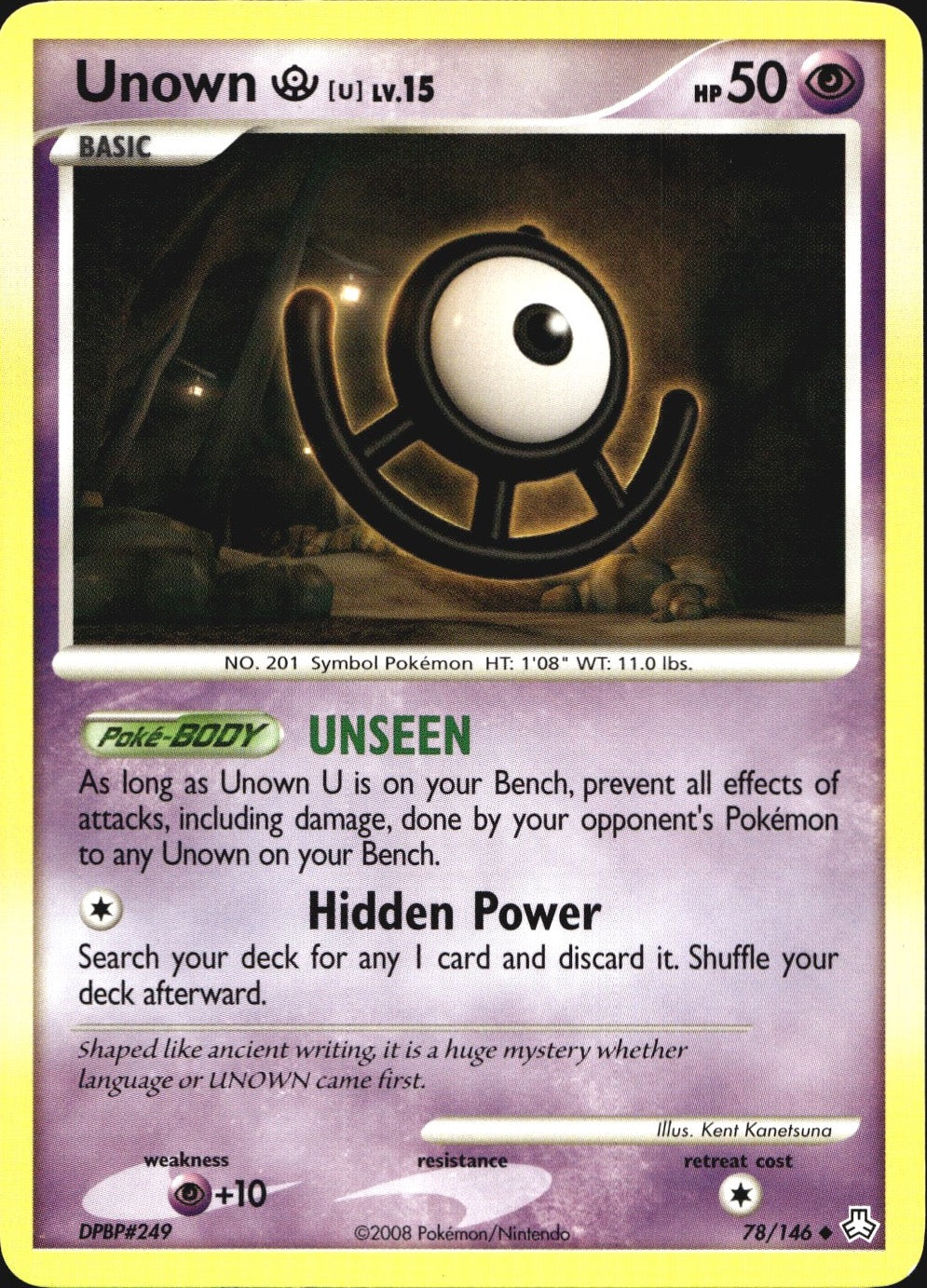 Unown [U] 78/146 Uncommon Legends Awakened Pokemon Near Mint
