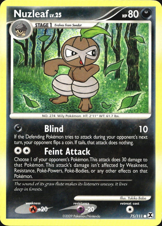 Nuzleaf 75/111 Common Rising Rivals Pokemon Near Mint