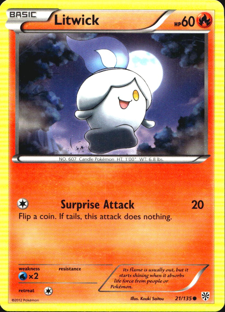 Litwick 21/135 Common Plasma Storm Pokemon Near Mint