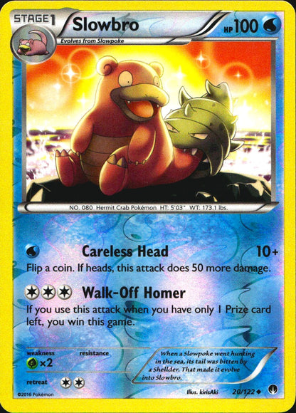 Slowbro 20/122 Uncommon BREAKpoint Pokemon Reverse Holo Near Mint
