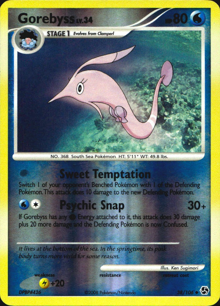 Gorebyss 38/106 Uncommon Great Encounters Pokemon Reverse Holo Near Mint